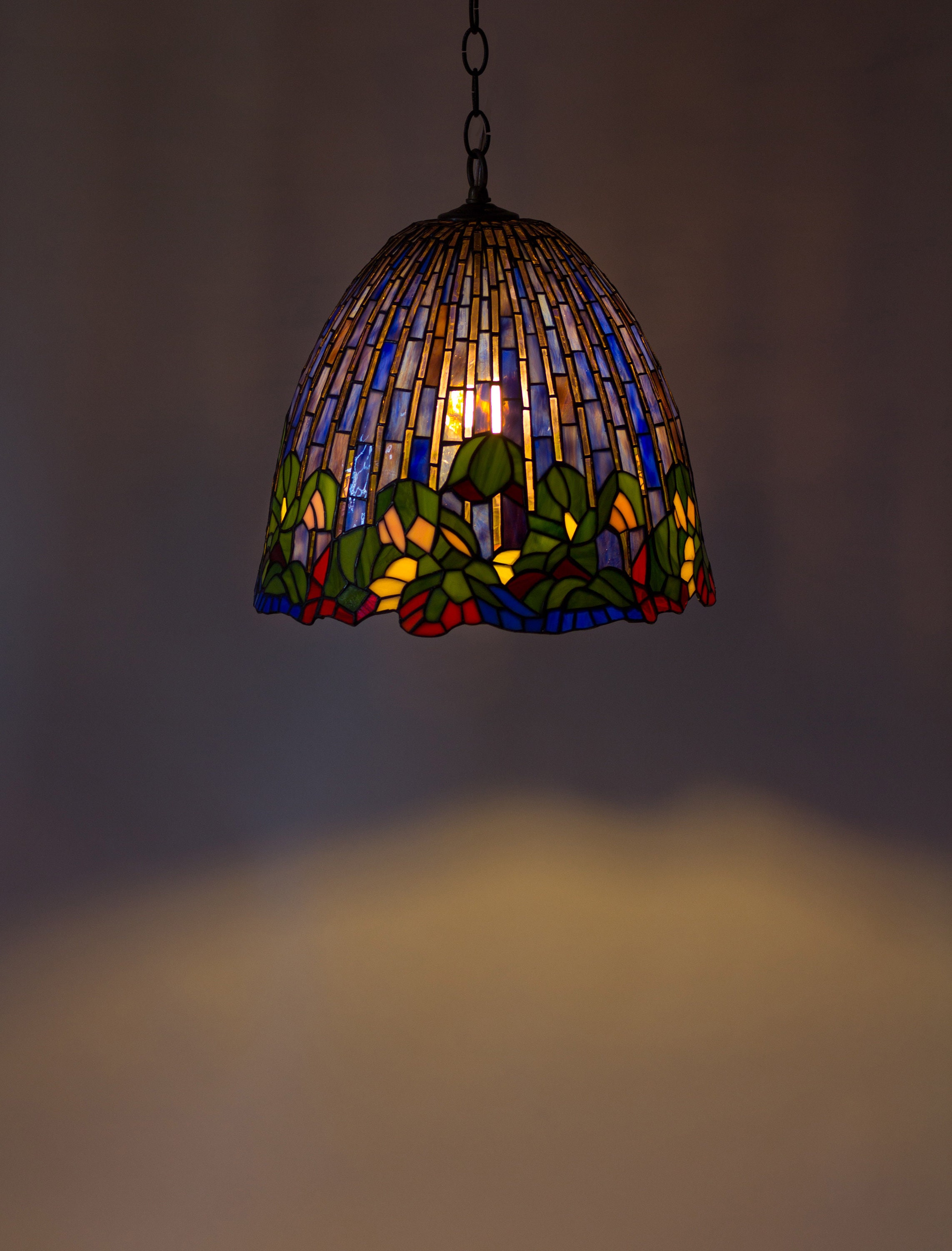 Large stained 2024 glass lamp shade