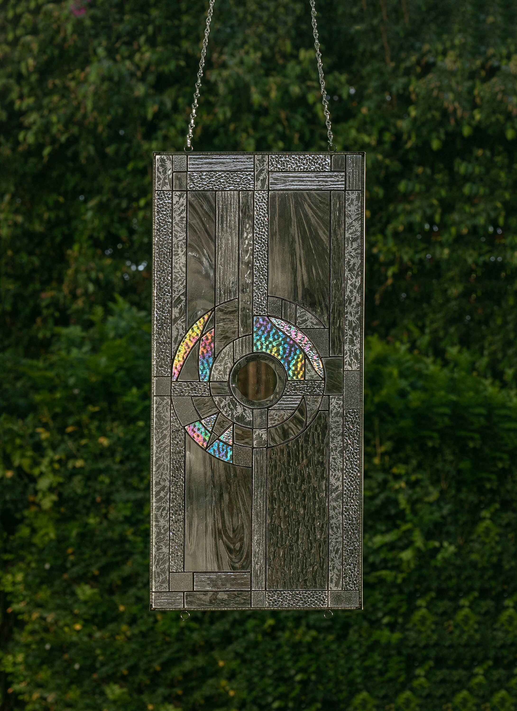 Sundial Tiffany Stained Glass Window Frank Lloyd Wright Abstract