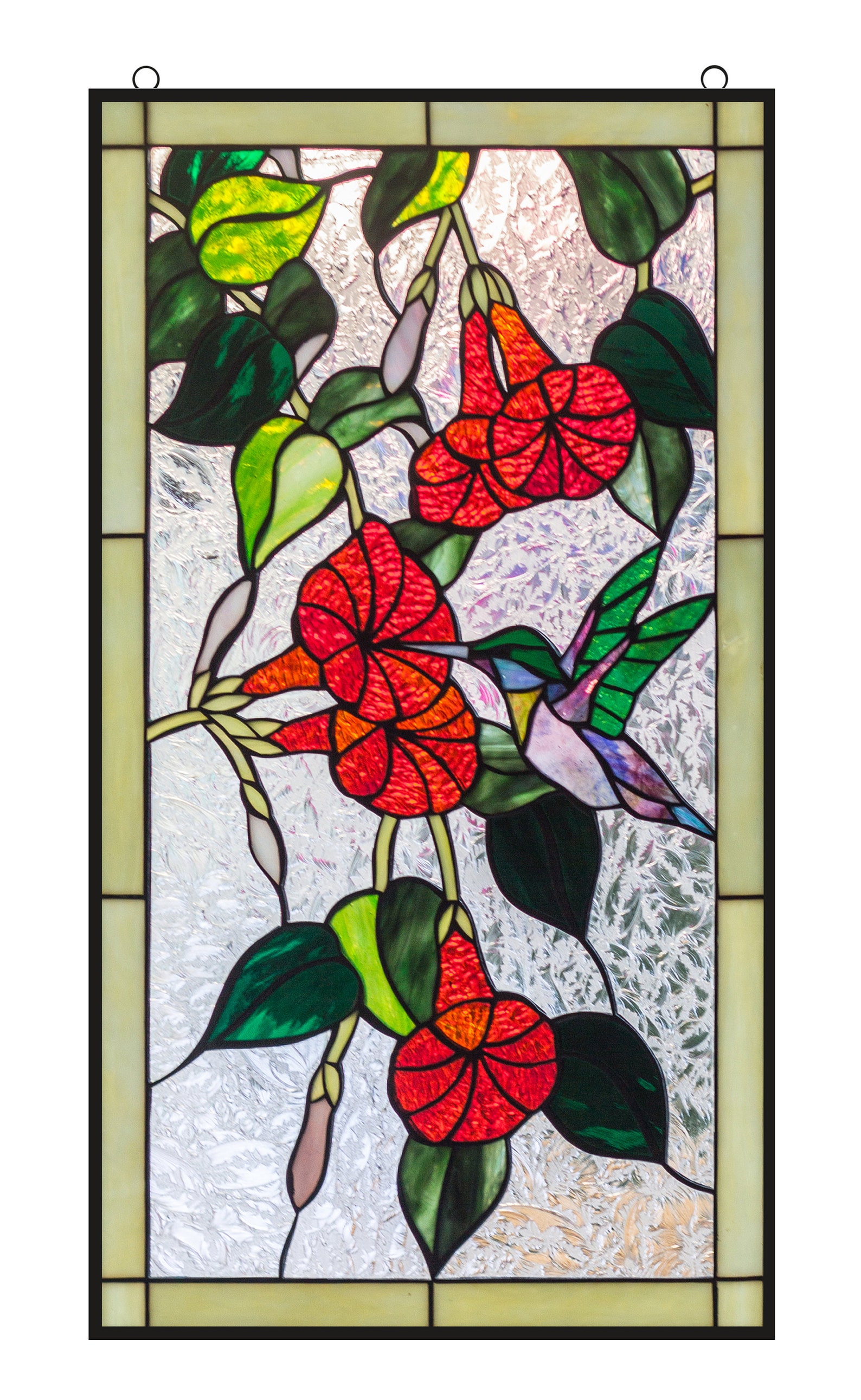Tiffany Style Stained Glass Window Panel Hummingbird with Etsy