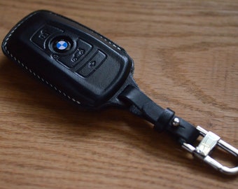 Funda de cuero para llavero hecha a mano - BMW Serie 5, 7 y X3 - Funda personalizada
