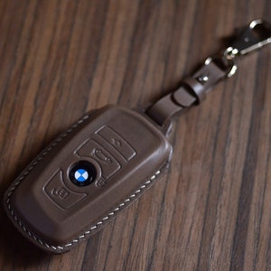 BMW 5 Series 7 Series X3 550i 535i 528i 535i KEY CASE - Car Key Case - Leather Key Sleeve - Tan Key Case - Gilf for her - Gilf for him
