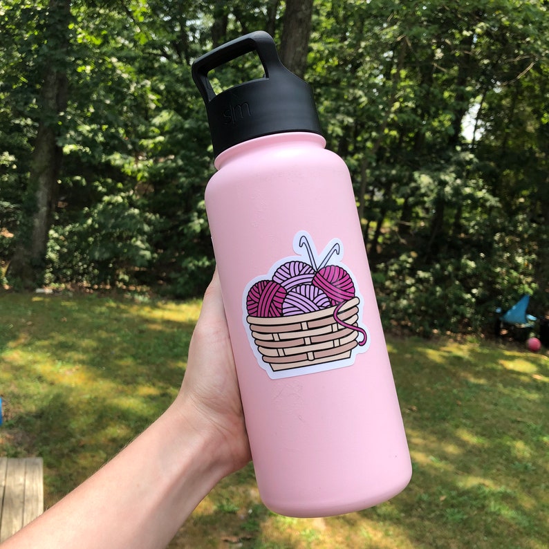 Yarn Basket Waterproof Sticker-Hydro Flask Water Bottle image 0