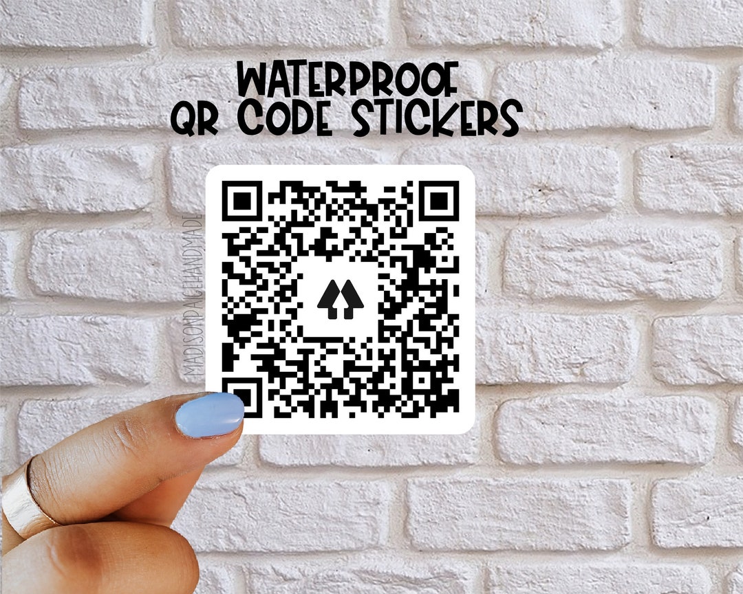 Waterproof QR Code Stickers Business Logo Stickerwaterproof Etsy