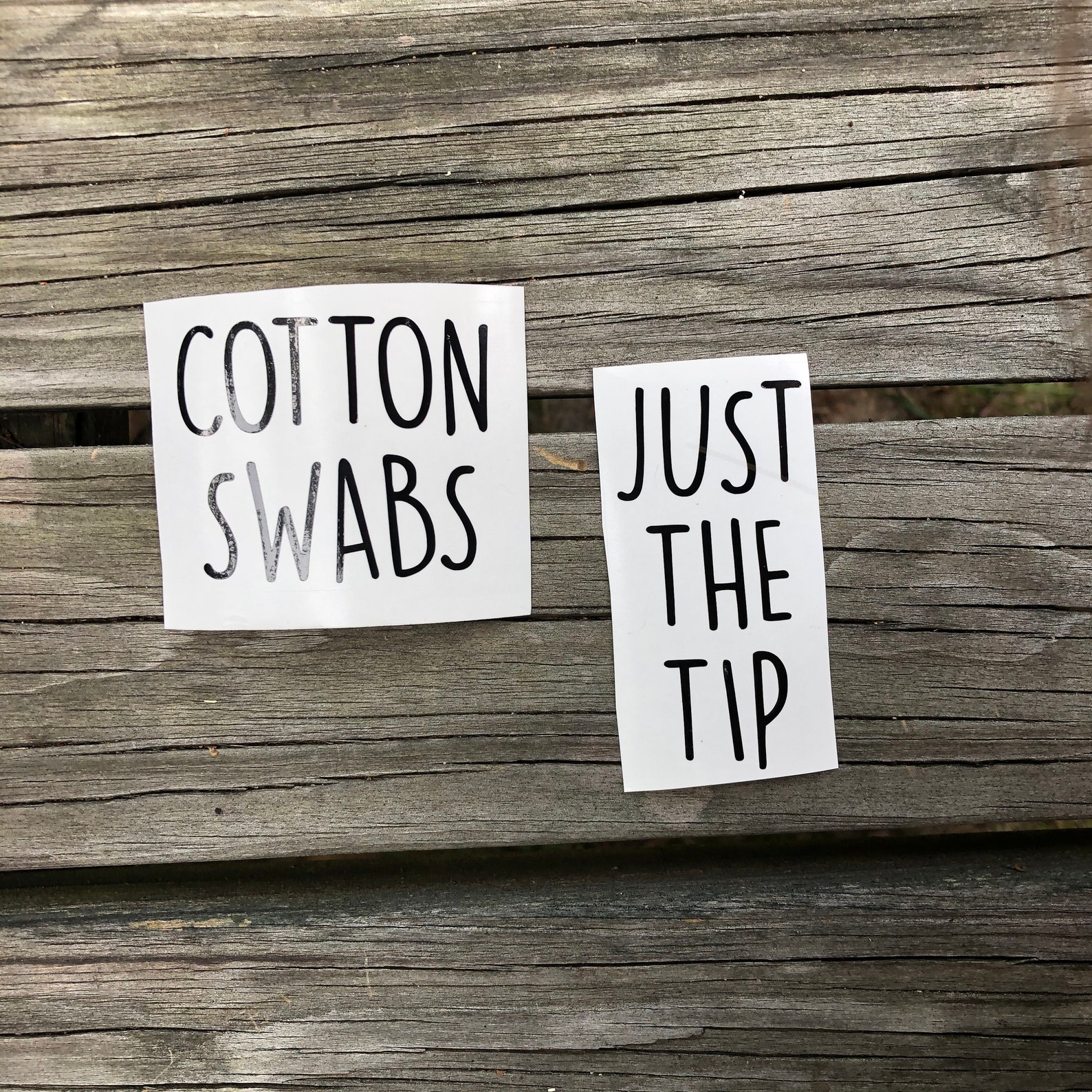 Funny Bathroom Canister Decal Labels For Cotton Swab Holders Etsy