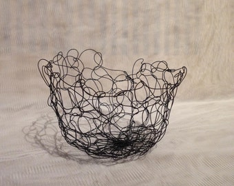 Sculptural art, knitted basket