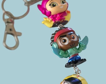 Llavero y clip para bolso de Big Hero 6 de Disney Go Go, Honey y Wasabi