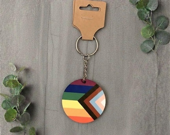 pride flag keychain