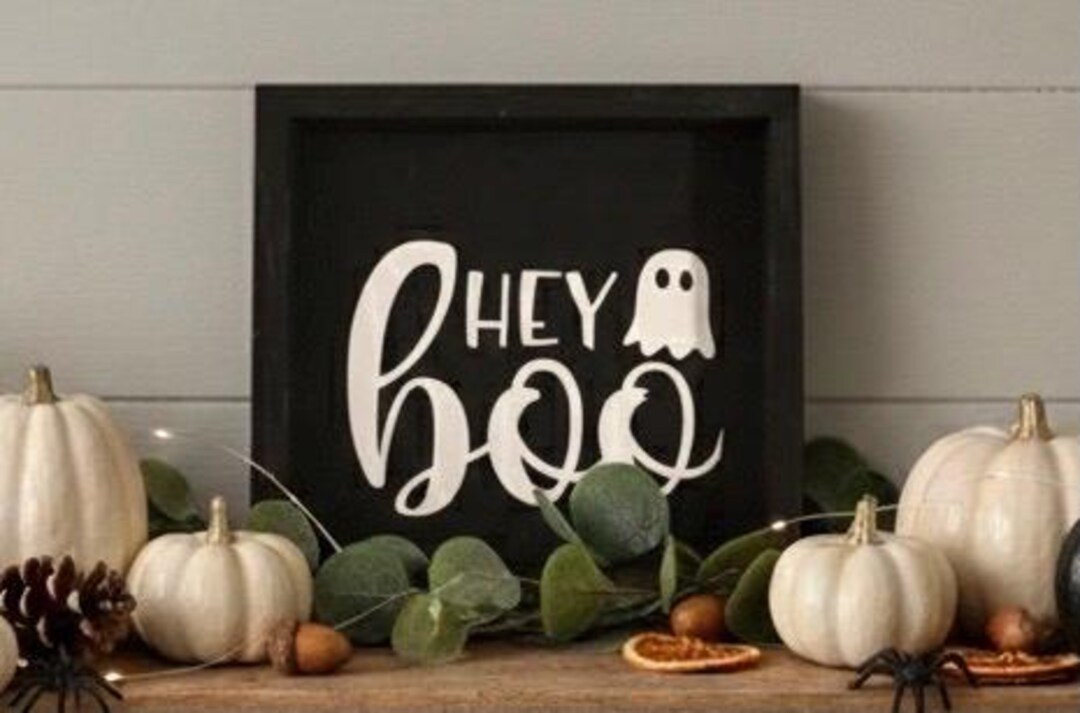 Hey Boo Sign - Etsy