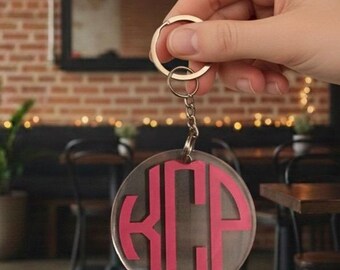 Custom Monogram Acrylic Keychain