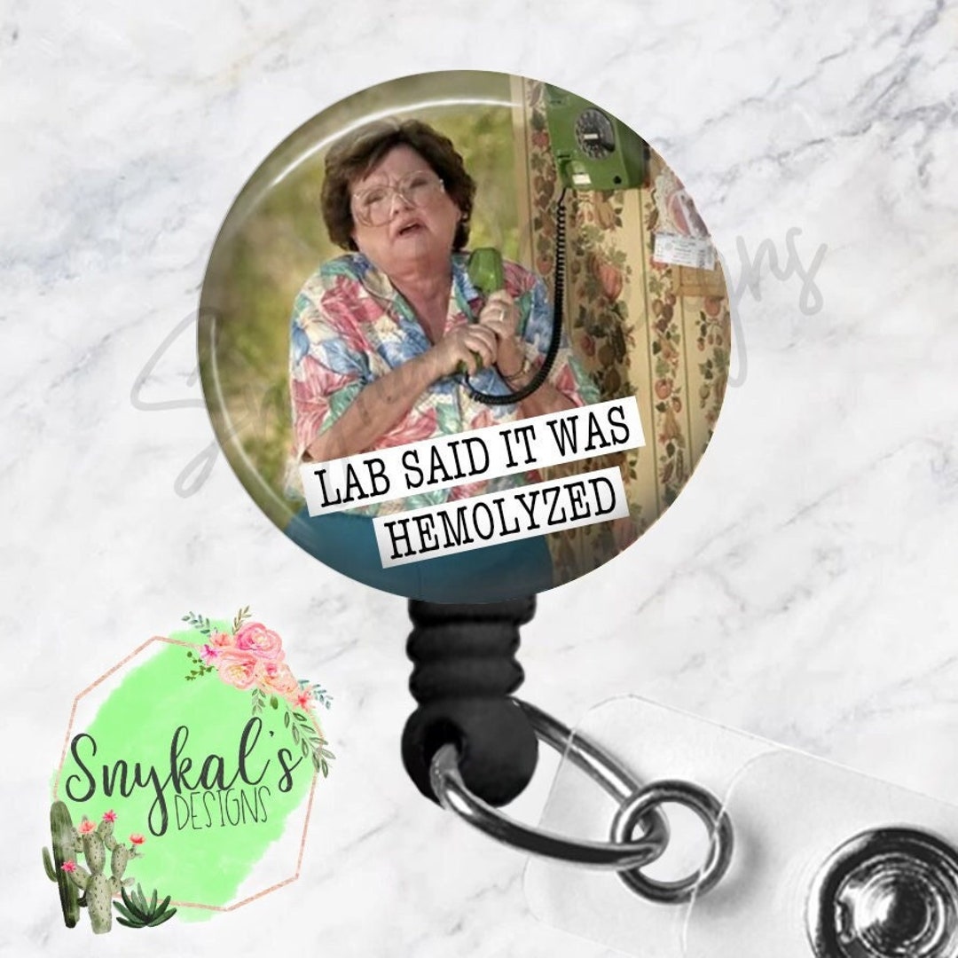 Custom Button Badge Reel Lab Said It Was Hemolyzed Etsy