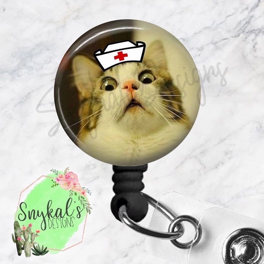 Custom Button Badge Reel - Kitty RN