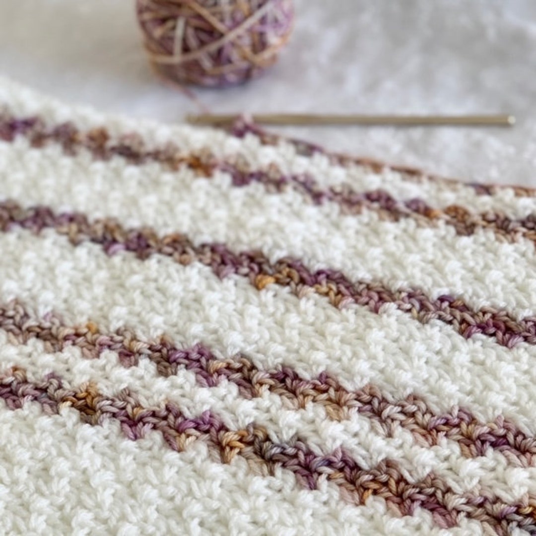 Crochet Wattle Stitch Baby Blanket Etsy