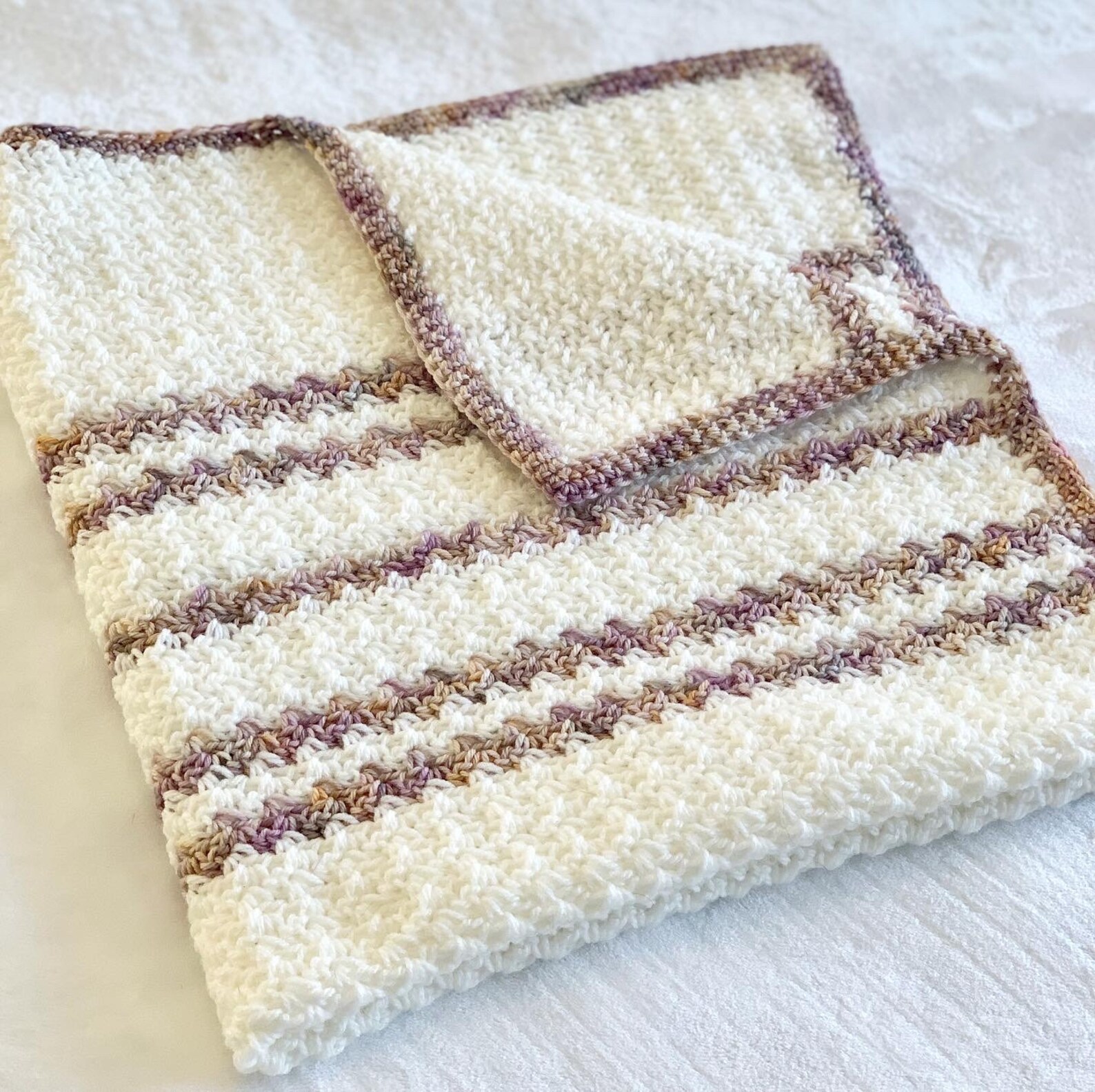 Crochet Wattle Stitch Baby Blanket Etsy