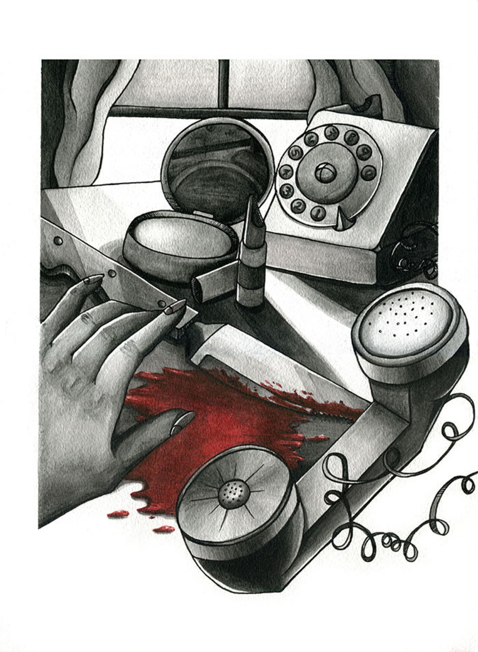 Murder Mystery Fine Art Print Horror Murder Mystery Etsy