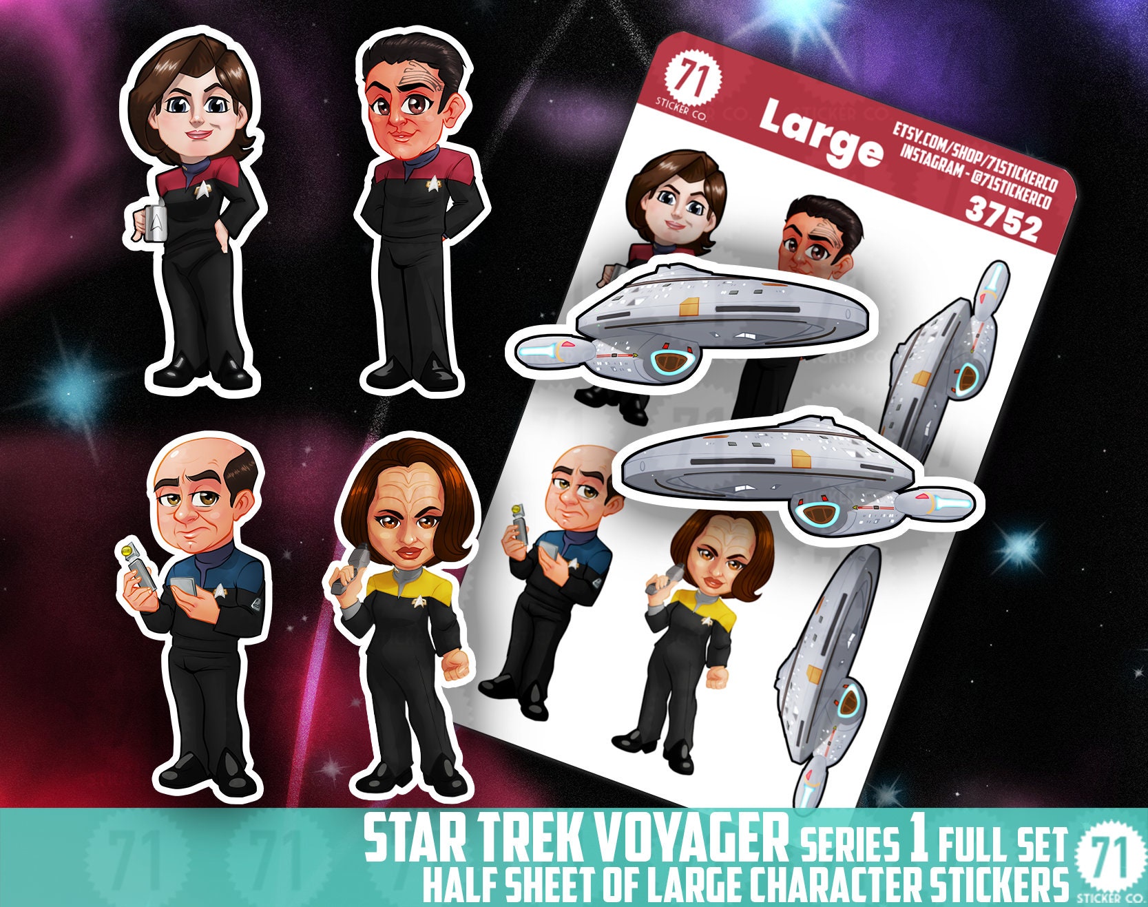 star trek voyager sticker