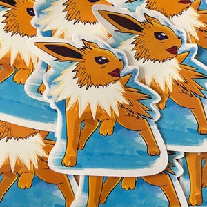 Jolteon Die Cut Vinyl sticker I Electric type I laptop decal I water resistant sticker  I Original Drawing