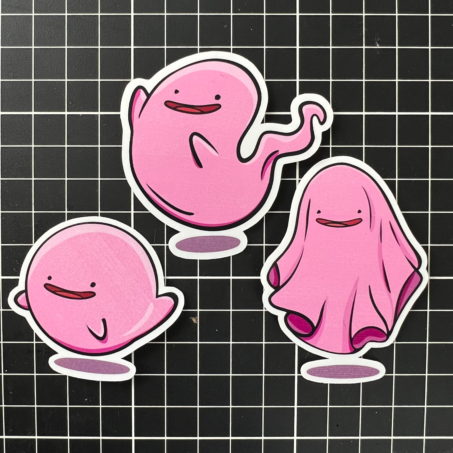 Halloween Ditto Ghost Die Cut Vinyl Sticker Set3 I Normal Type I Laptop