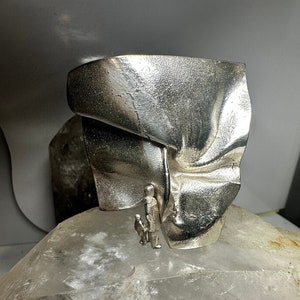 Figurative ring size 9 sterling silver modernist Bjorn Weckstrom From Lapponia Studio Finland 1973