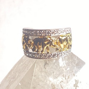 Elefant Ring Tier Band Sterling Silber Damen Mädchen Größe 7,75