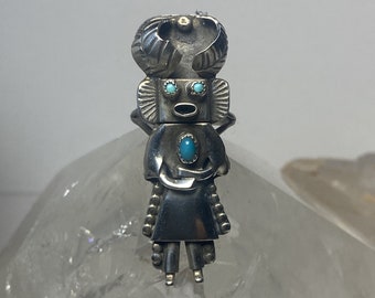 Kachina ring Navajo sterling silver women girls Size  6.25