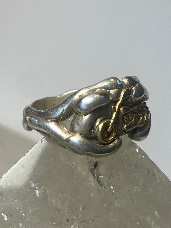 Motorcycle ring biker band southwest sterling sil… - image 10