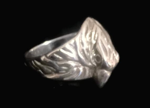 Vintage Sterling Silver Eagle Ring - Southwest Bi… - image 2