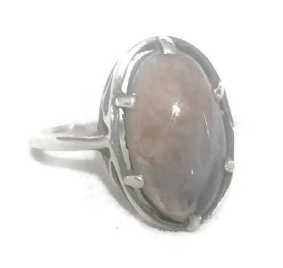 Vintage Agate Ring Size 9 Southwest Women Ring Si… - image 8