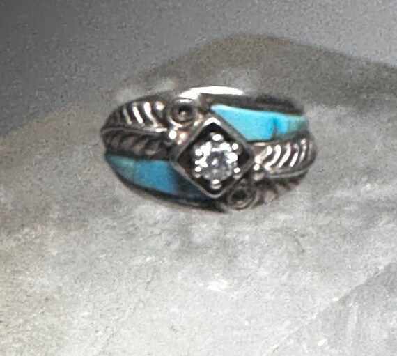 Cheryl Wadsworth ring size 8.75 turquoise leaves … - image 2