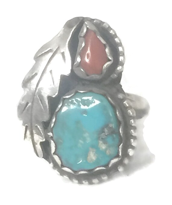 Turquoise Ring Size 4 Minus Navajo Ring Size 4 Tu… - image 8