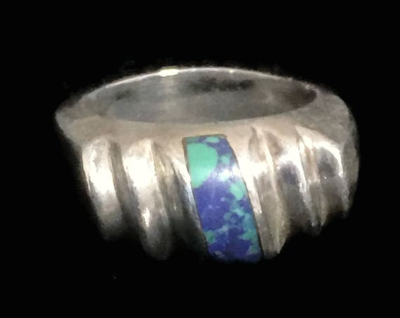 Men Azurite Ring Size 8 Plus Men Ring Size 8 Plus… - image 1