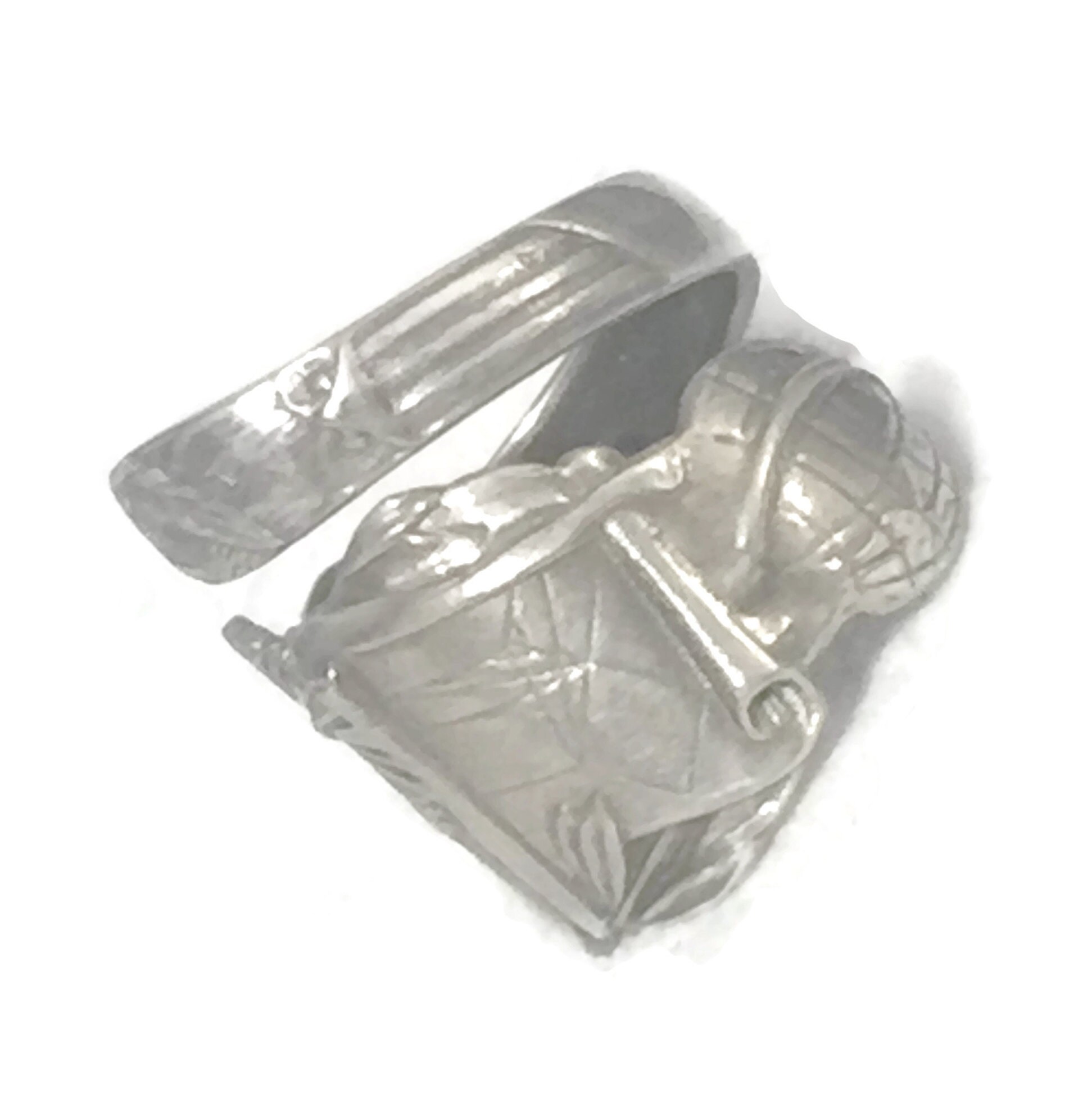 Vintage Sterling Silver Owl Globe Books Diploma Spoon Ring, Graduation Gift (Size 8)