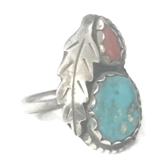 Turquoise Ring Size 4 Minus Navajo Ring Size 4 Tu… - image 4