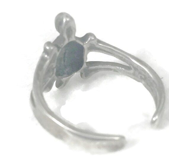 Vintage Sterling Silver Turtle Toe Ring - Size 2 - image 7