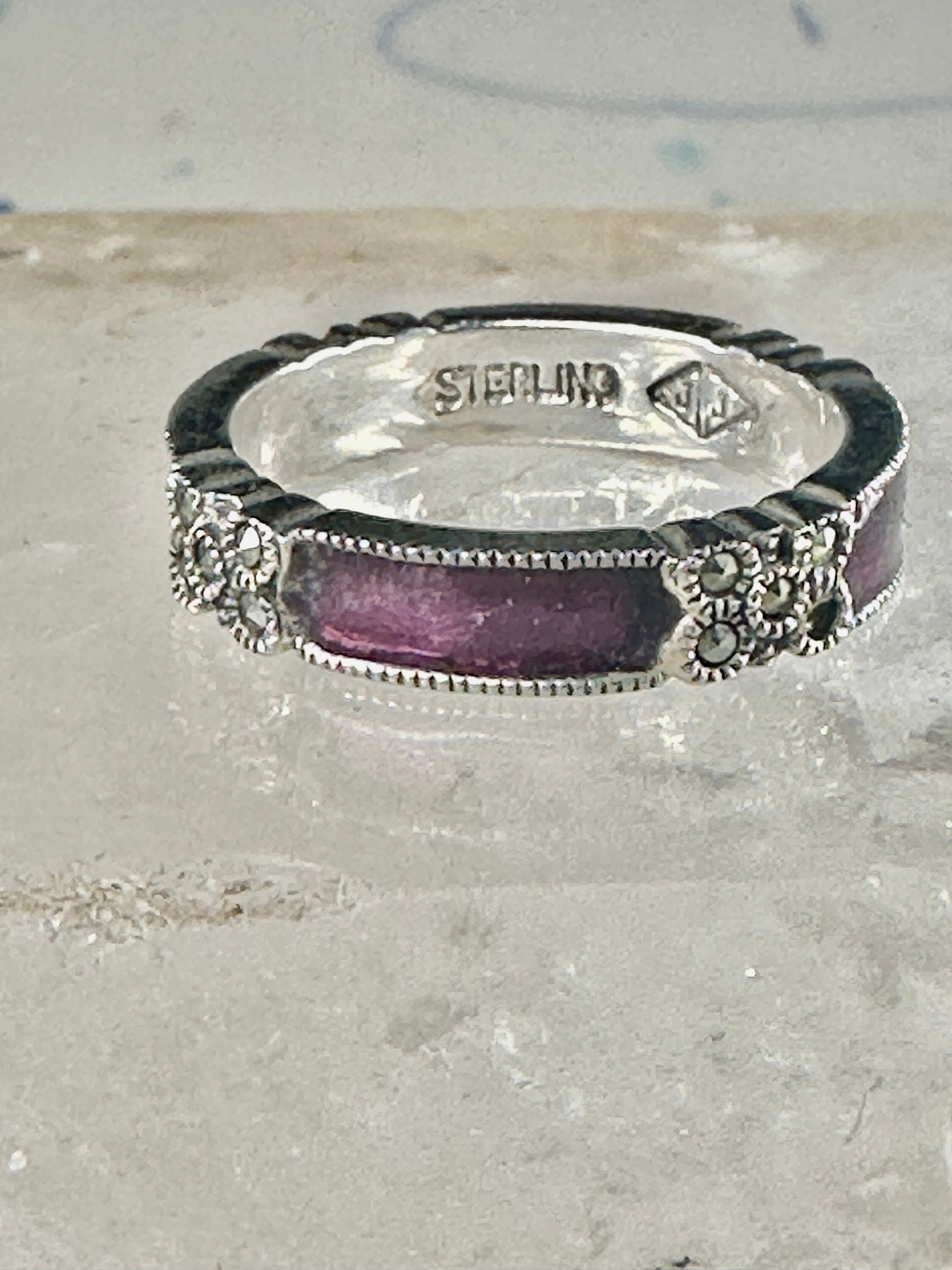 925 Sterling Silver Judith Ripka Design Garnet Stackable