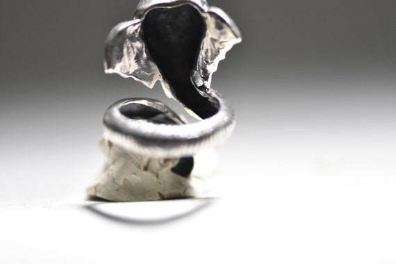 Elephant ring sterling silver wrap around band wo… - image 7