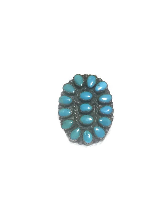 Vintage Sterling Silver Ring Women Zuni Ring Size