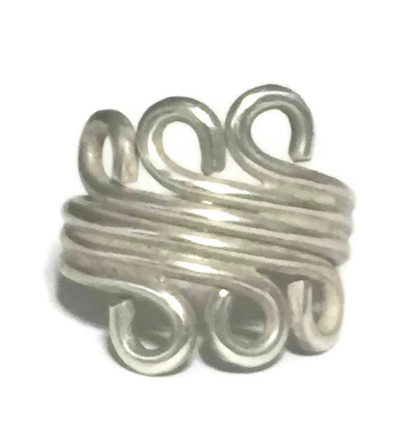 Vintage Chunky Ring Size 9 Spiral Ring Size 9 BoHo