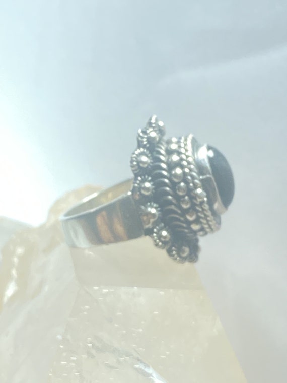 Onyx poison ring Mexico sterling silver women siz… - image 8