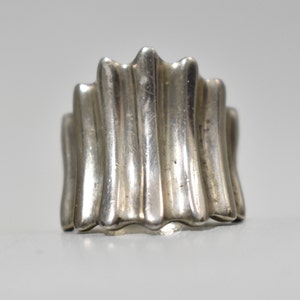 Chunky Band Size 7 Cigar Band Size 7 Sterling Silver Ring Size 7 Fluted Band Size 7 Women Ring Size 7 Knuckle Band size 7 Boho Ring Size 7