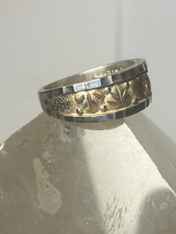 Black Hills Gold ring leaves  band sterling silve… - image 7