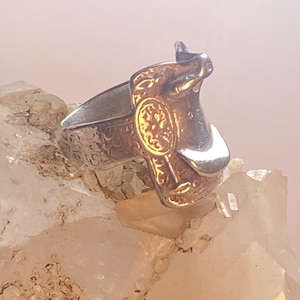 Saddle ring horse cowgirl cowboy southwest sterling silver women men size 8.25