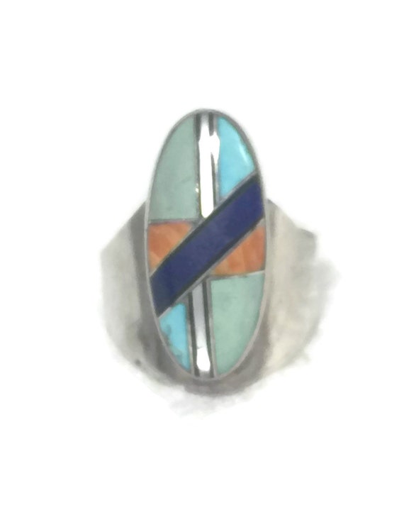 Turquoise Ring Blue Lapis Ring Size 9 Lapis Lazuli
