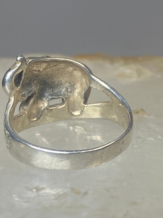 Elephant ring size 5.75 animal band sterling silv… - image 10