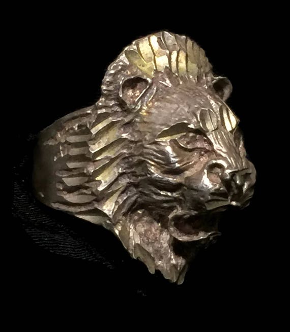 Men Lion Ring Size 9 Plus Men Lion Band Size 9 Vi… - image 4