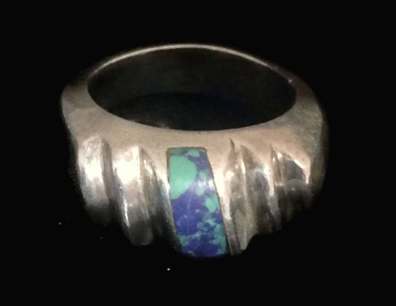 Men Azurite Ring Size 8 Plus Men Ring Size 8 Plus… - image 4