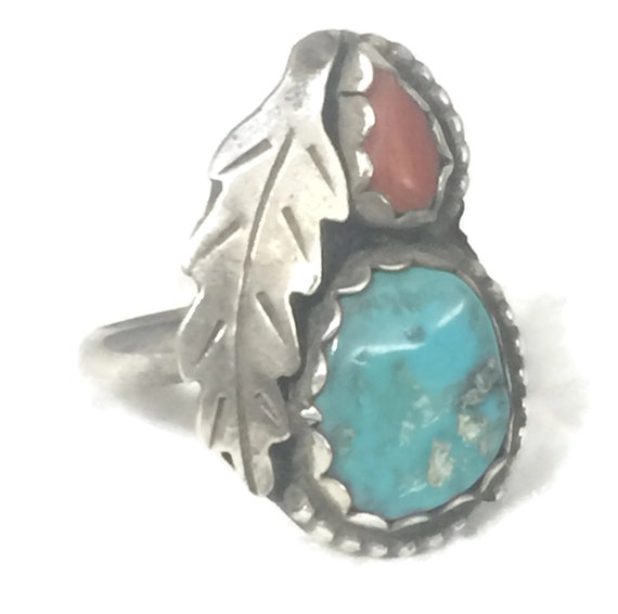 Turquoise Ring Size 4 Minus Navajo Ring Size 4 Tu… - image 7