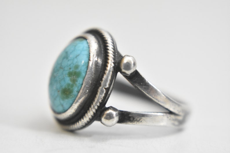 Navajo ring turquoise sterling silver women girls Size 6