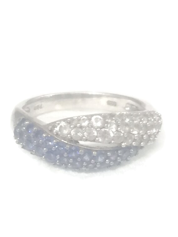Blue Cocktail Ring Size 8 Blue Solitaire Ring  St… - image 6