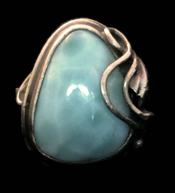 Larimar Ring Size 7 Plus Larimar Turquoise Ring F… - image 8