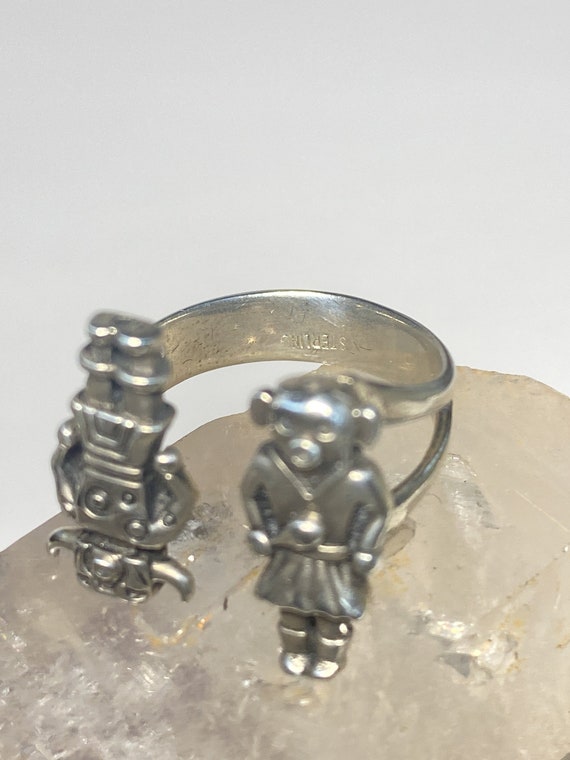 Mudhead kachina figurative ring southwest sterlin… - image 4
